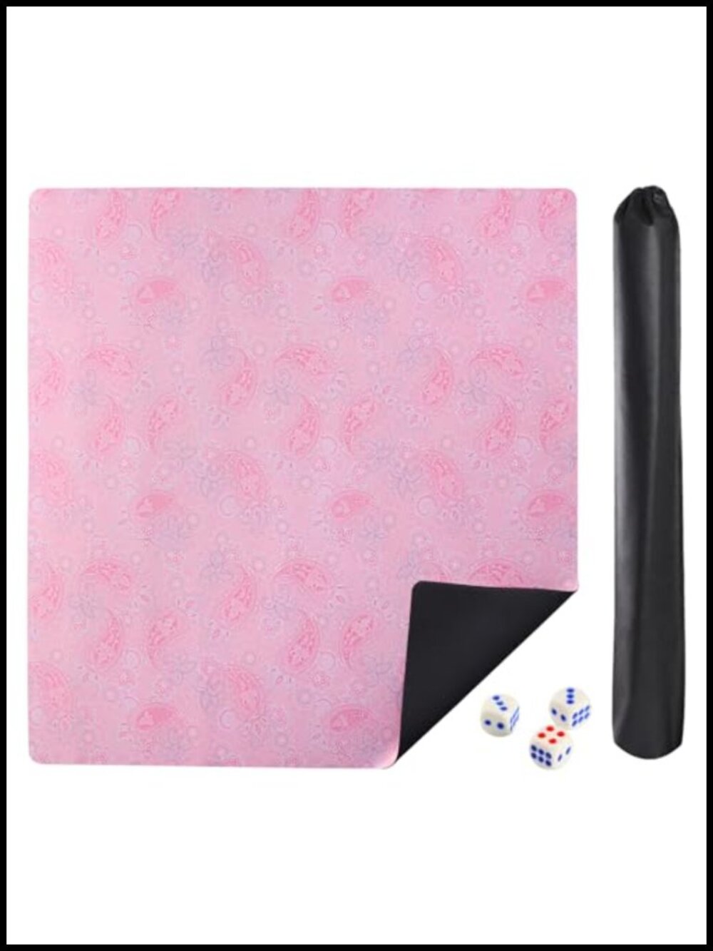 31.5" Mahjong Mat with Rubber Backing, Non-Slip Table Cover for Poker, Cards,